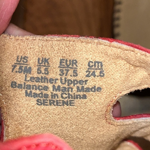 Naturalizer serene women’s red slip on leather sandal size 7.5 M - Picture 8 of 10